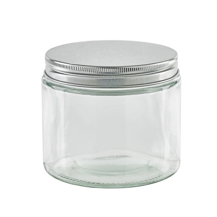Combo tarro de Cristal BOKOJAR redondo con tapa de aluminio 390ml Ø88mm A81mm - 50Uds