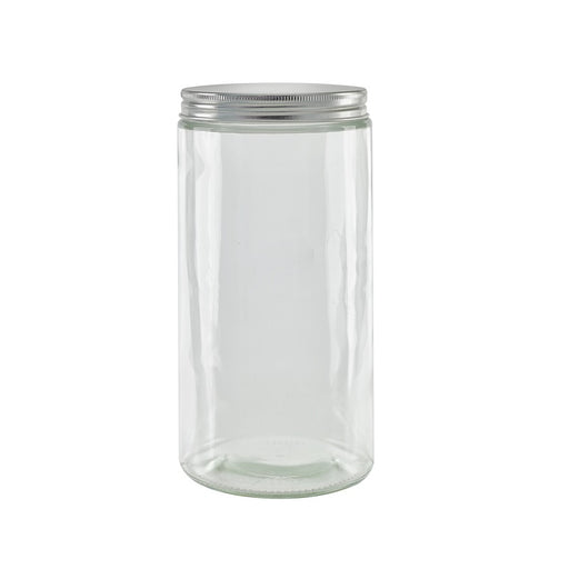 Combo tarro de Cristal BOKOJAR redondo con tapa de aluminio 750ml Ø88mm A139mm - 30Uds