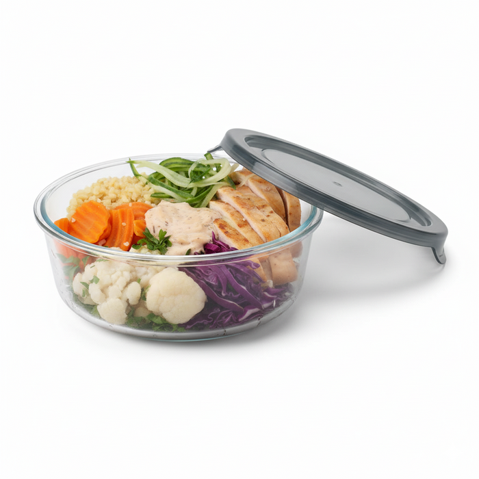 Bol de borosilicato COOK SHOW + tapa PP 950ml Ø170mm A74mm - 18Uds