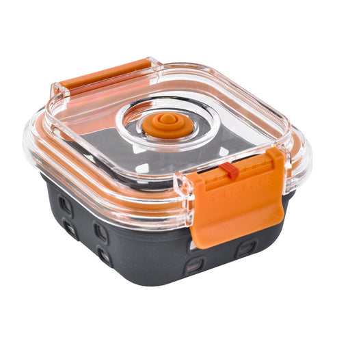 Fiambrera COOK SHOW de vidrio borosilicato con tapa hermética de acrilico y funda de silicona 310ml 112x112mm A48mm - 24Uds