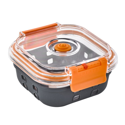 Fiambrera COOK SHOW de vidrio borosilicato con tapa hermética de acrilico y funda de silicona 510ml 132x132mm A53mm - 24Uds