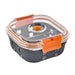 Fiambrera COOK SHOW de vidrio borosilicato con tapa hermética de acrilico y funda de silicona 770ml 152x152mm A60mm - 24Uds