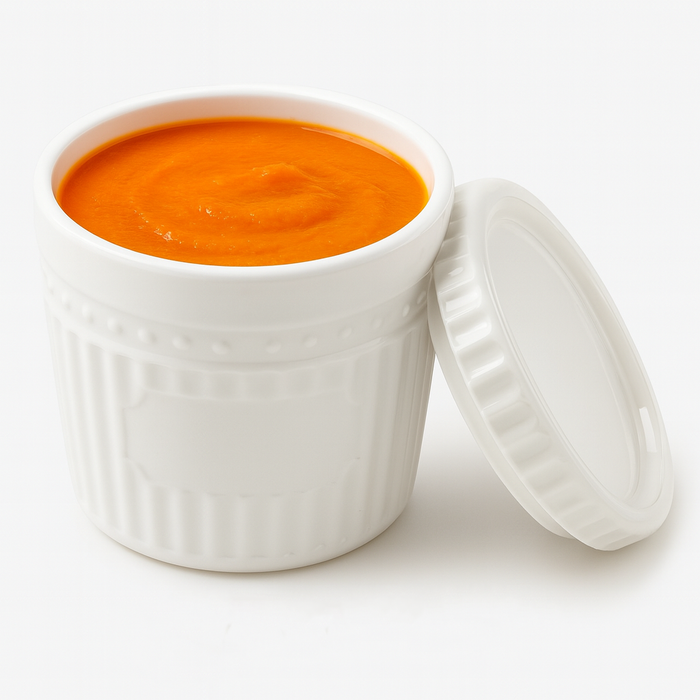 Bol de vidrio opal COOK SHOW+ tapa PP 260ml A78mm - 48Uds