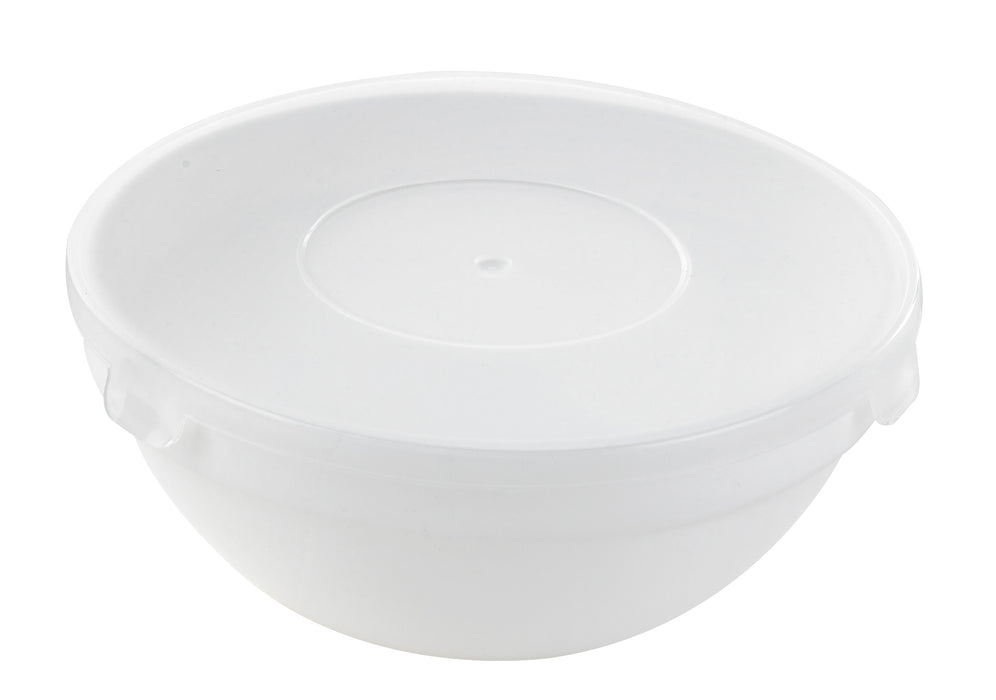 Combo bol Cook Show de vidrio opal + tapa PP 1140ml - 12Uds