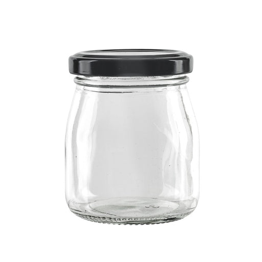 Combo tarro de Cristal BOKOJAR para pudding con tapa de hierro negra 150ml A80mm - 120Uds
