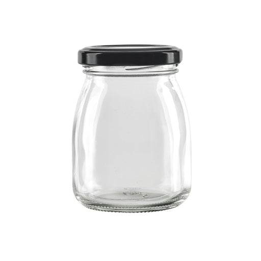 Tarro de Cristal BOKOJAR para pudding con tapa de hierro negra 200ml A91mm - 84Uds