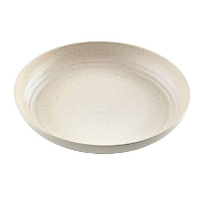 Plato Reutilizable Huskly Beige Ø198mm A30mm - 12Uds