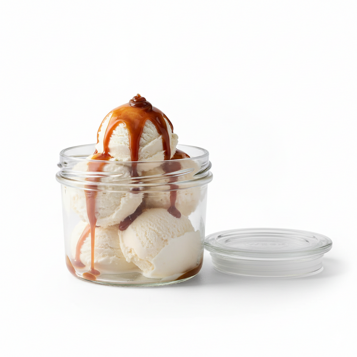 Combo bote de cristal con tapa de cristal WECK 80ml A60mm - 12Uds