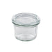 Combo bote de cristal con tapa de cristal WECK 80ml A60mm - 12Uds