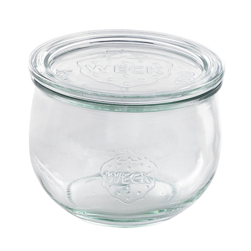 Combo bote de cristal con tapa de cristal WECK 480ml A85mm - 6Uds