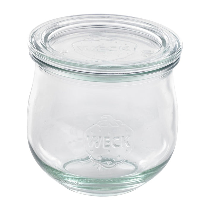 Combo bote de cristal con tapa de cristal WECK 330ml A86mm - 6Uds