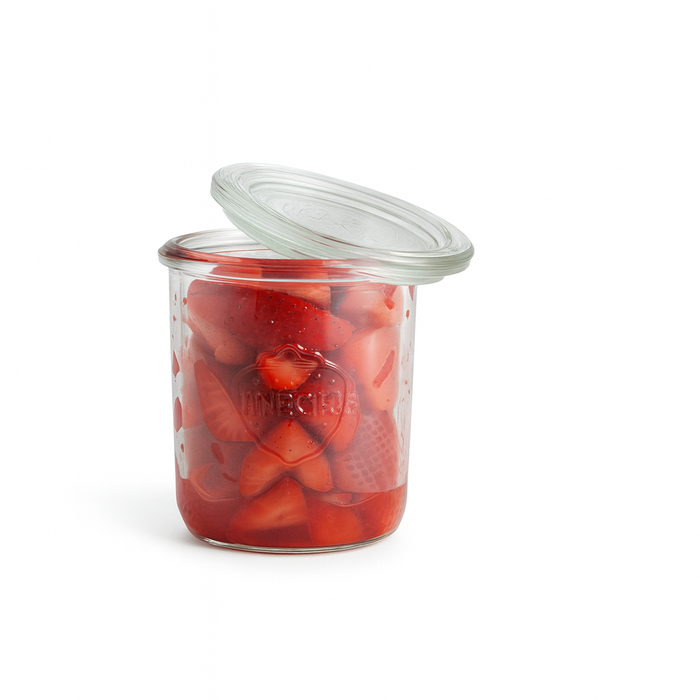 Combo bote de cristal con tapa de cristal WECK 140ml A69mm - 12Uds