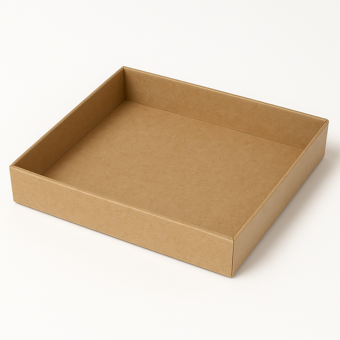 Tapa plana marrón de cartón Noa 310x310mm A60mm - 100Uds