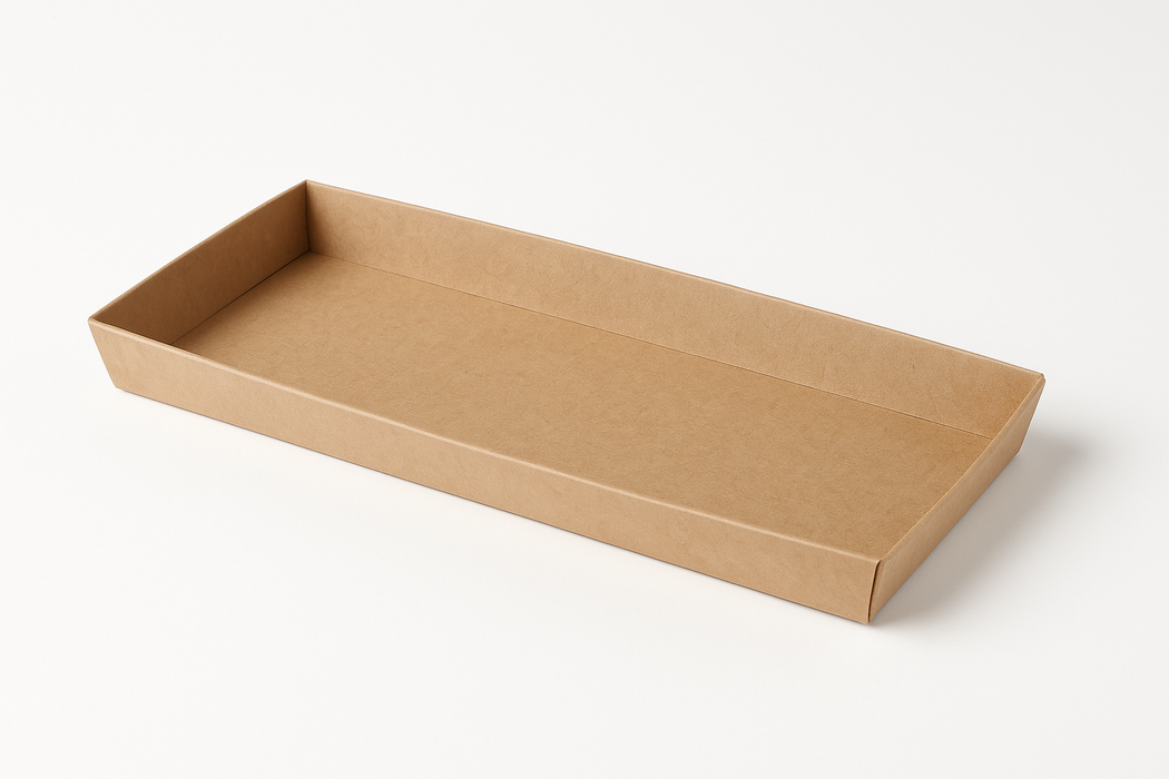 Tapa plana marrón de cartón Noa 390x150mm A60mm - 100Uds