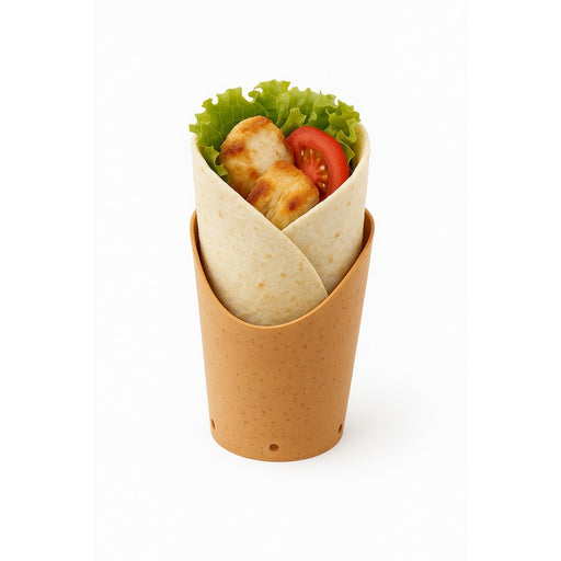 Caja para Wrap reutilizable color Kraft 230ml A118mm - 10Uds