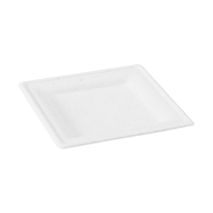 Plato blanco rectangular de pulpa 180x180mm A15mm - 6Uds
