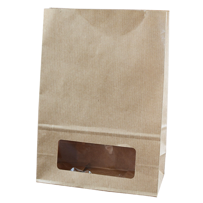 Bolsa Bloomer kraft con ventana 150x75mm A220mm - 125Uds