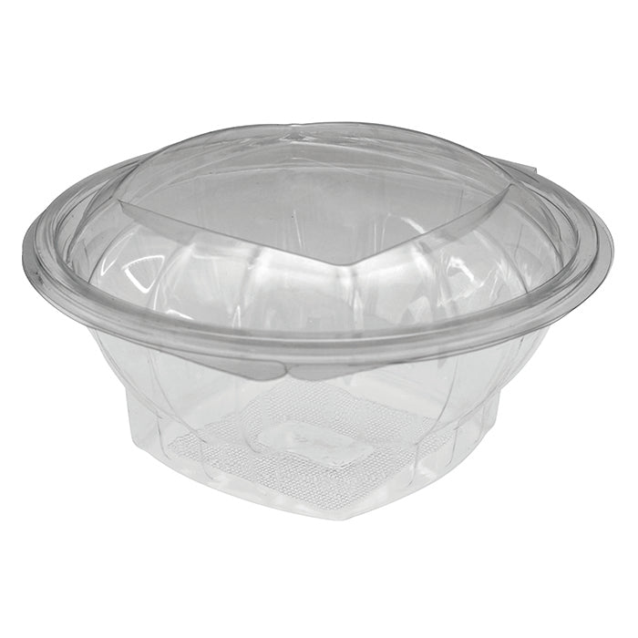Ensaladera con tapa bisagra redonda trasnsparete PET 750ml Ø151mm A60mm - 50Uds