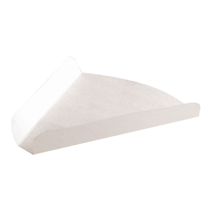 Cuña cartón blanco para porción pizza o tarta triangular 175x27mm A27mm - 250Uds