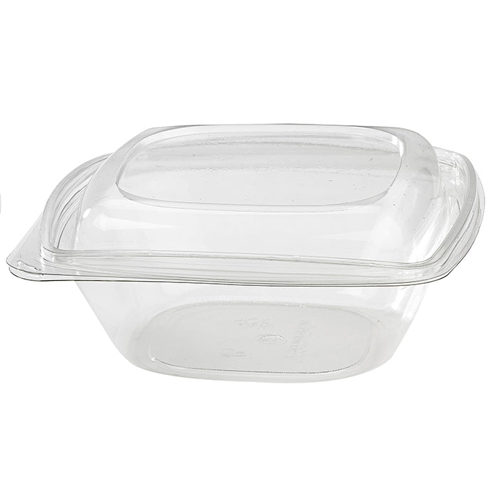 Combo Ensaladera PET + tapa transparente 1000ml 190x190mm A65mm - 25Uds