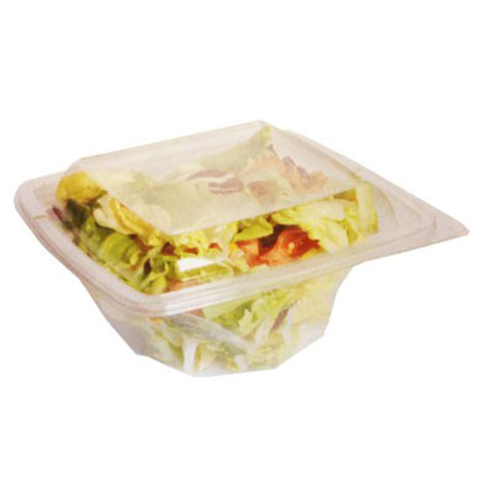Ensaladera PET cuadrada transparente (sin Tapa) 750ml 195x195mm A55mm - 100Uds