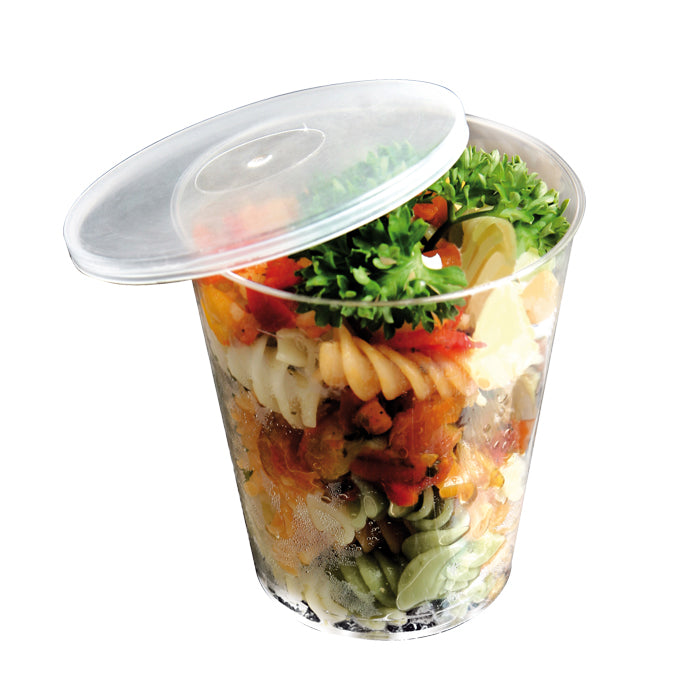 Tapa plana transparente PP Ø75mm A5mm - 100Uds