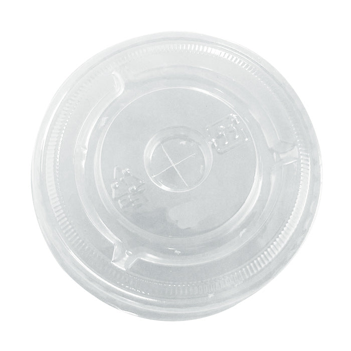 Tapa plana transparente PET con apertura en cruz para 210GKFIRST10 Ø84mm - 100Uds