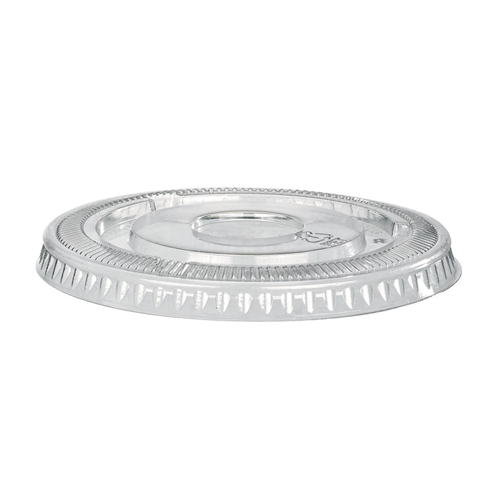 Tapa plana transparente PET con apertura en cruz Ø77mm - 50Uds