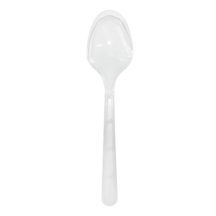 Cuchara LUX en plástico transparente 180mm - 100Uds