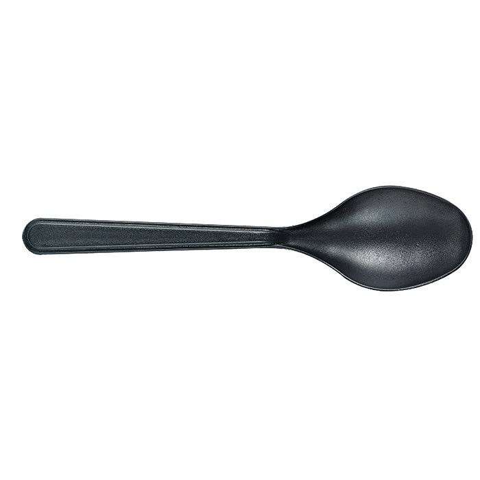 Cuchara en plástico negro LUX 180mm - 100Uds