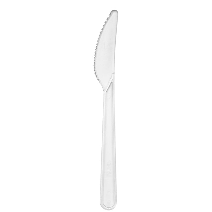 Cuchillo transparente en PS LUX 180mm - 100Uds