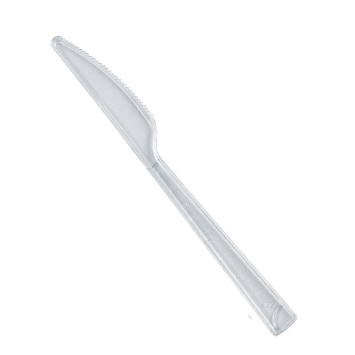 Cuchillo transparente en PS LUX 175mm - 50Uds