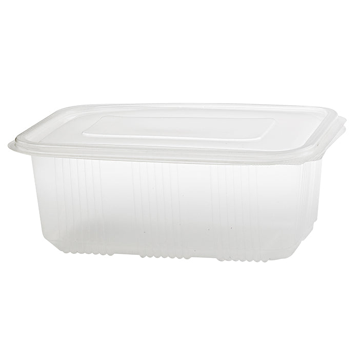 Bandeja con tapa bisagra PP microondable 1000ml 169x119mm A58mm - 50Uds