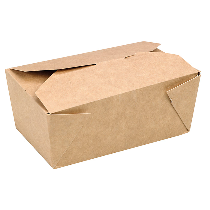 Caja de comida en cartón kraft laminado antigrasa 800ml 155x117mm A50mm - 50Uds