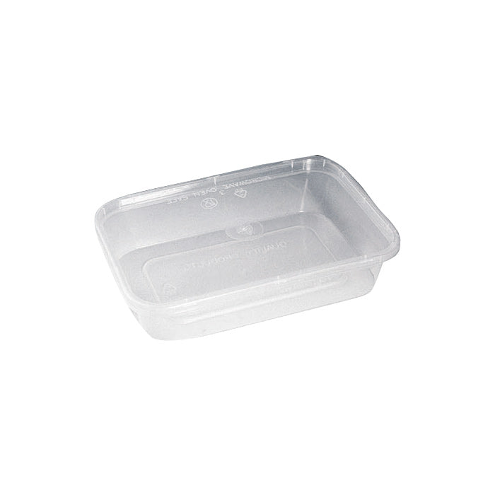 Caja rectangular PP con tapa. 1000ml 188x126mm A74mm - 25Uds