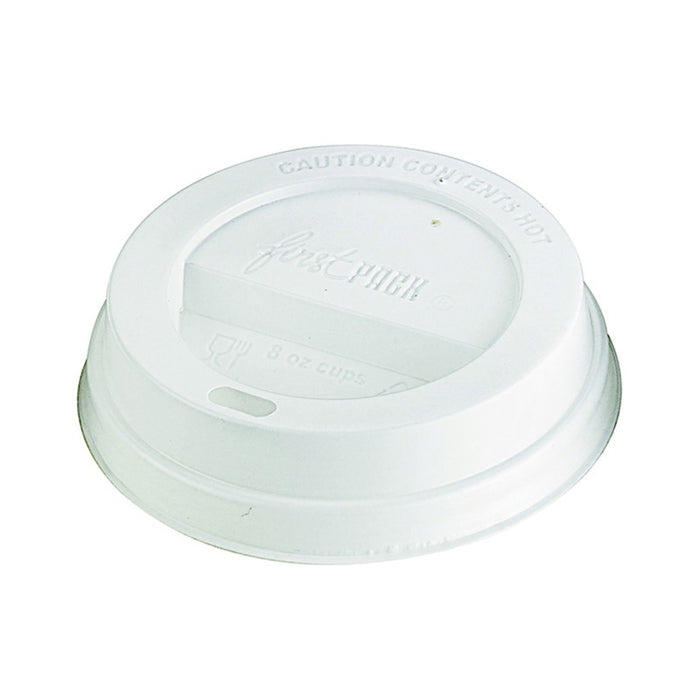 Tapa cúpula blanca de PS con pico vertedor Ø80mm - 100Uds