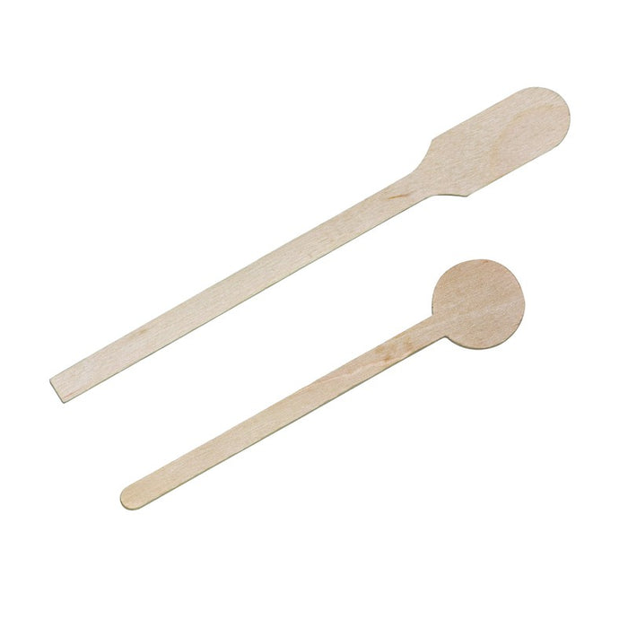 Agitador de café de madera con punta redonda A100mm - 500Uds