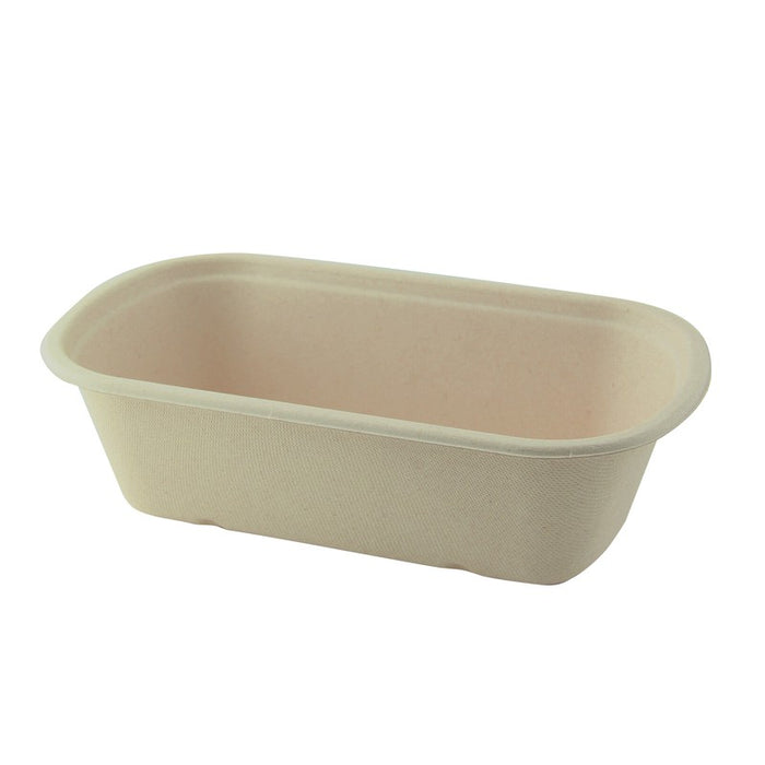 Tapa plana rectangular marrón de pulpa 269x139mm A16mm - 125Uds