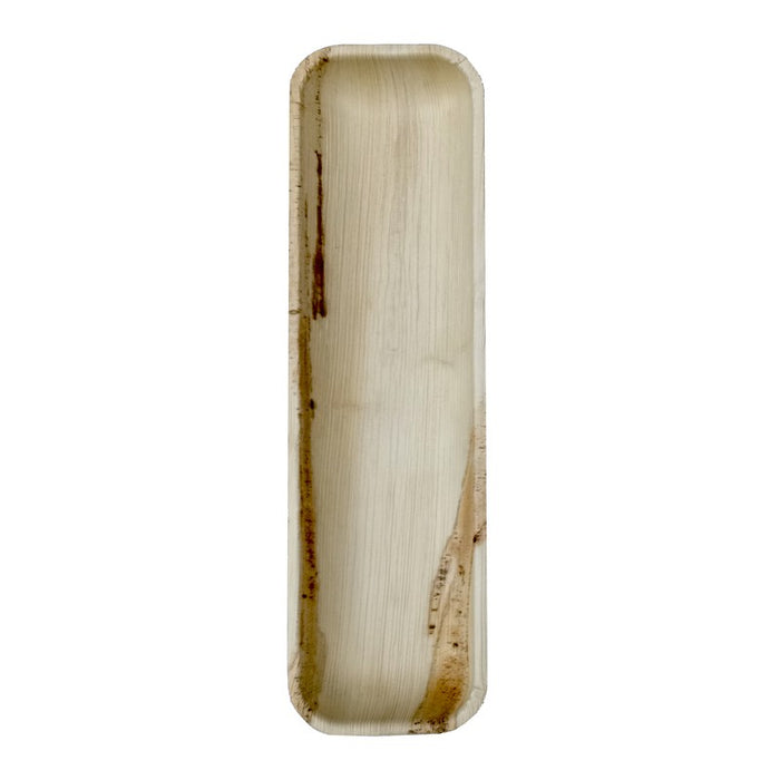 Bandeja rectangular de hoja de palmera 325x90mm A25mm - 10Uds