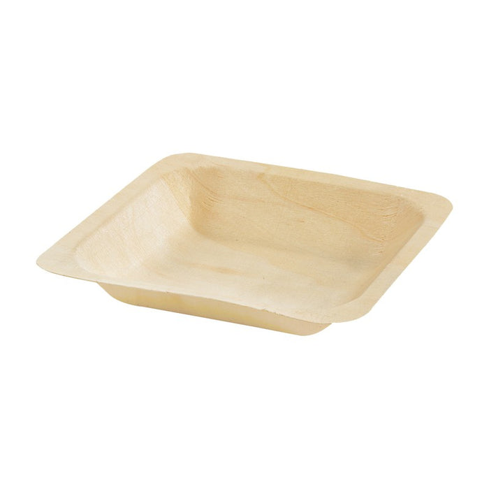 Plato de madera cuadrado SCANDINAVIE 140x140mm A25mm - 50Uds