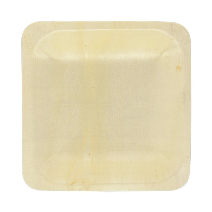 Plato de madera cuadrado SCANDINAVIE 140x140mm A25mm - 50Uds