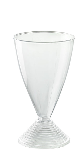 Vaso para vino de plástico transparente reutilizable en PS 150ml A120mm - 6Uds