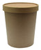 Vaso sopa cartón kraft para caliente/frío con tapa 940ml A135mm - 25Uds