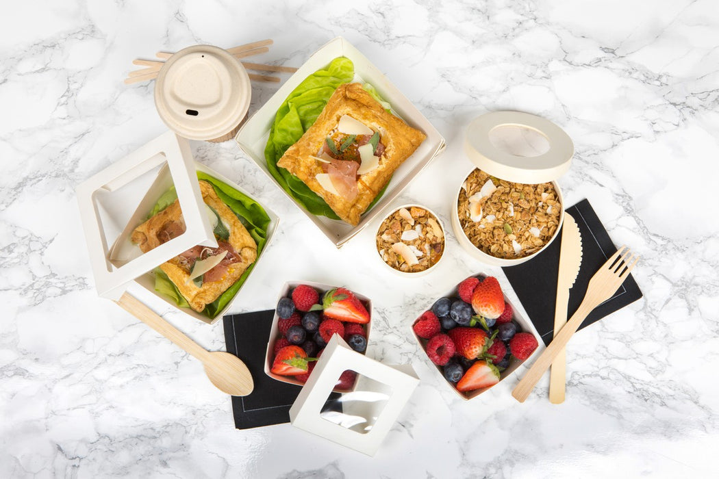 Vaso sopa cartón kraft para caliente/frío con tapa 560ml A118mm - 25Uds