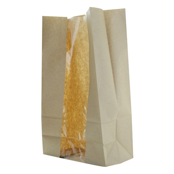 Bolsa de papel SOS kraft con ventana 225x120mm A375mm - 125Uds