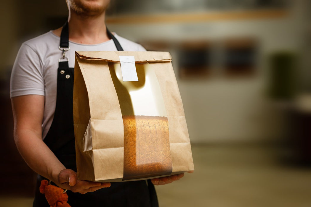 Bolsa de papel SOS kraft con ventana 225x120mm A375mm - 125Uds