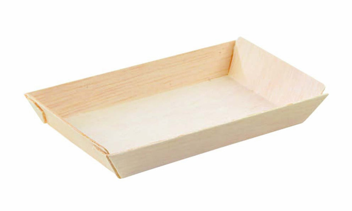 Bandeja de madera rectangular Samouraï 131x65mm A19mm - 100Uds