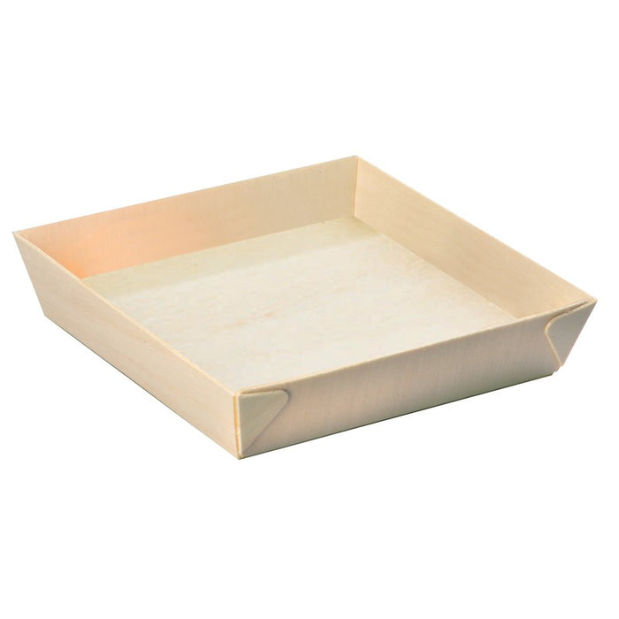 Bandeja de madera cuadrada Samouraï 171x170mm A37mm - 100Uds