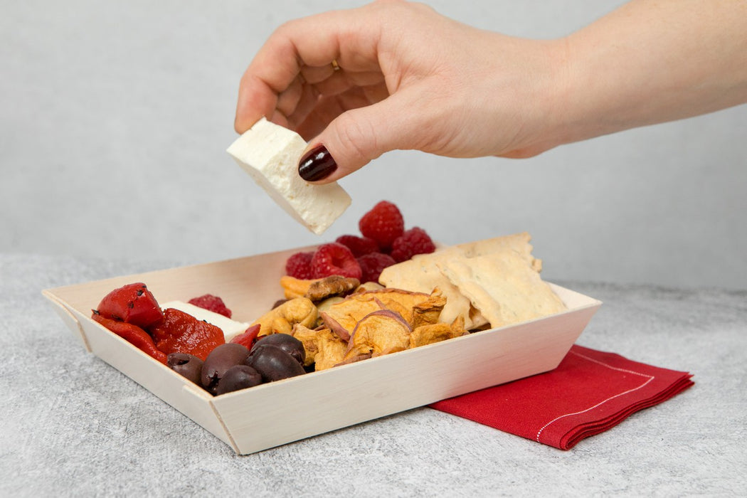 Bandeja de madera cuadrada Samouraï 171x170mm A37mm - 100Uds