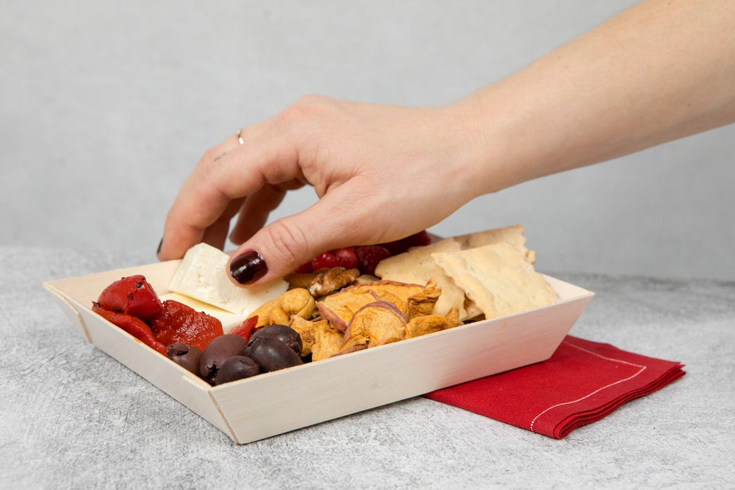 Bandeja de madera cuadrada Samouraï 171x170mm A37mm - 100Uds